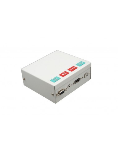 Caja de conexiones metálica - COMPACT BOX - con cables de 5 metros (HDMI, VGA, MiniJack)