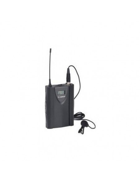 Conjunto de micrófono UHF tipo "Lavalier o Solapa" y transmisor de bolsillo, MW1-HTX-F5 Bosch